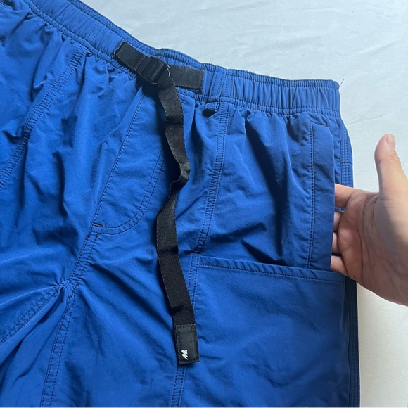 WITHOUT WALLS blue nylon belted athletic shorts - Picture 3 of 9